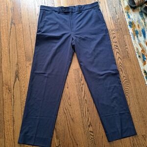 NAUTICA‎ GAFF MENS SOLID Navy Blue FLAT FRONT DRESS PANTS 44X38